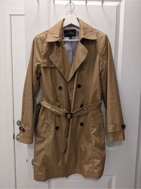 Banana Republic Tan Double-Breasted Trench Coat